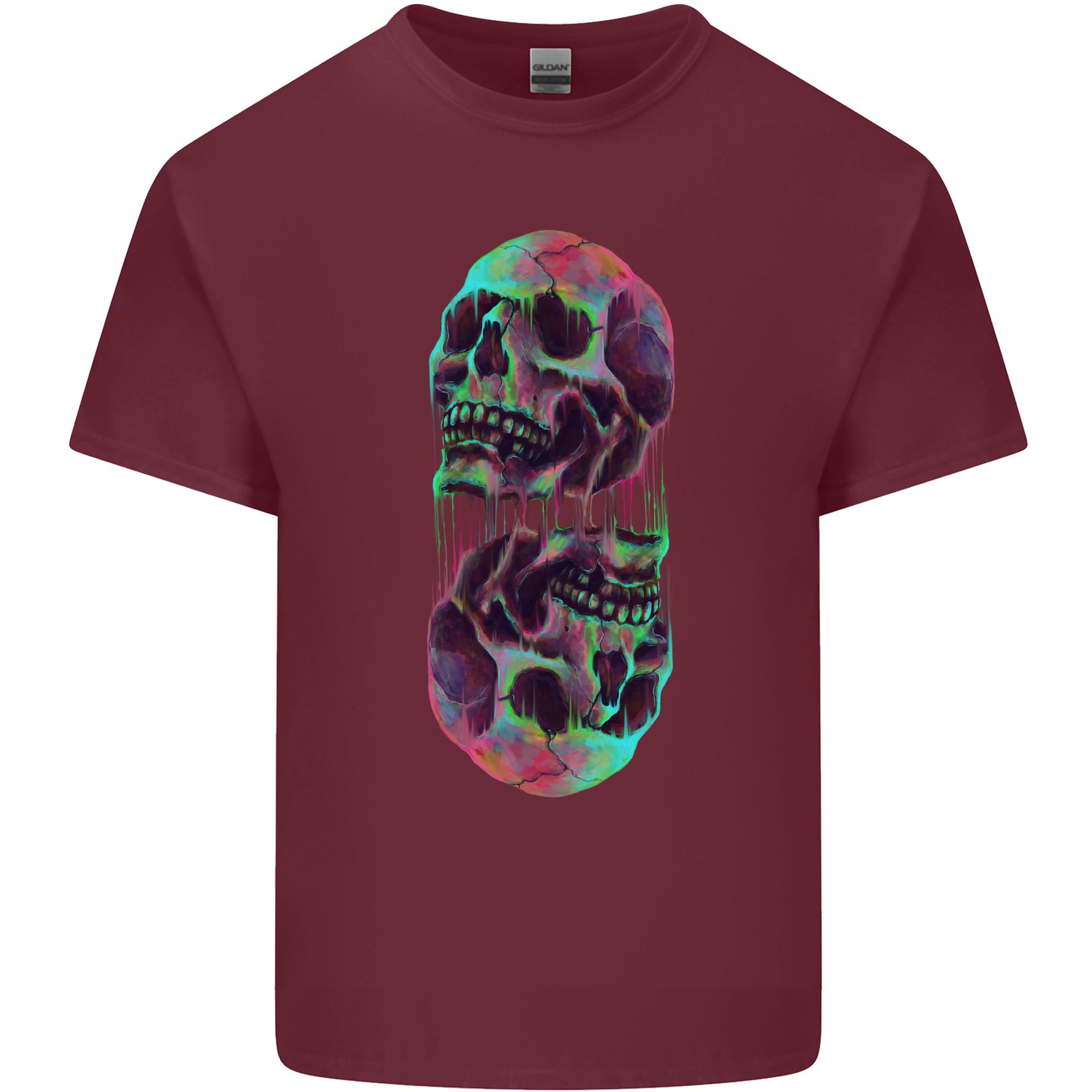 Synthesize Skulls Unisexs Light Cotton TShirt S