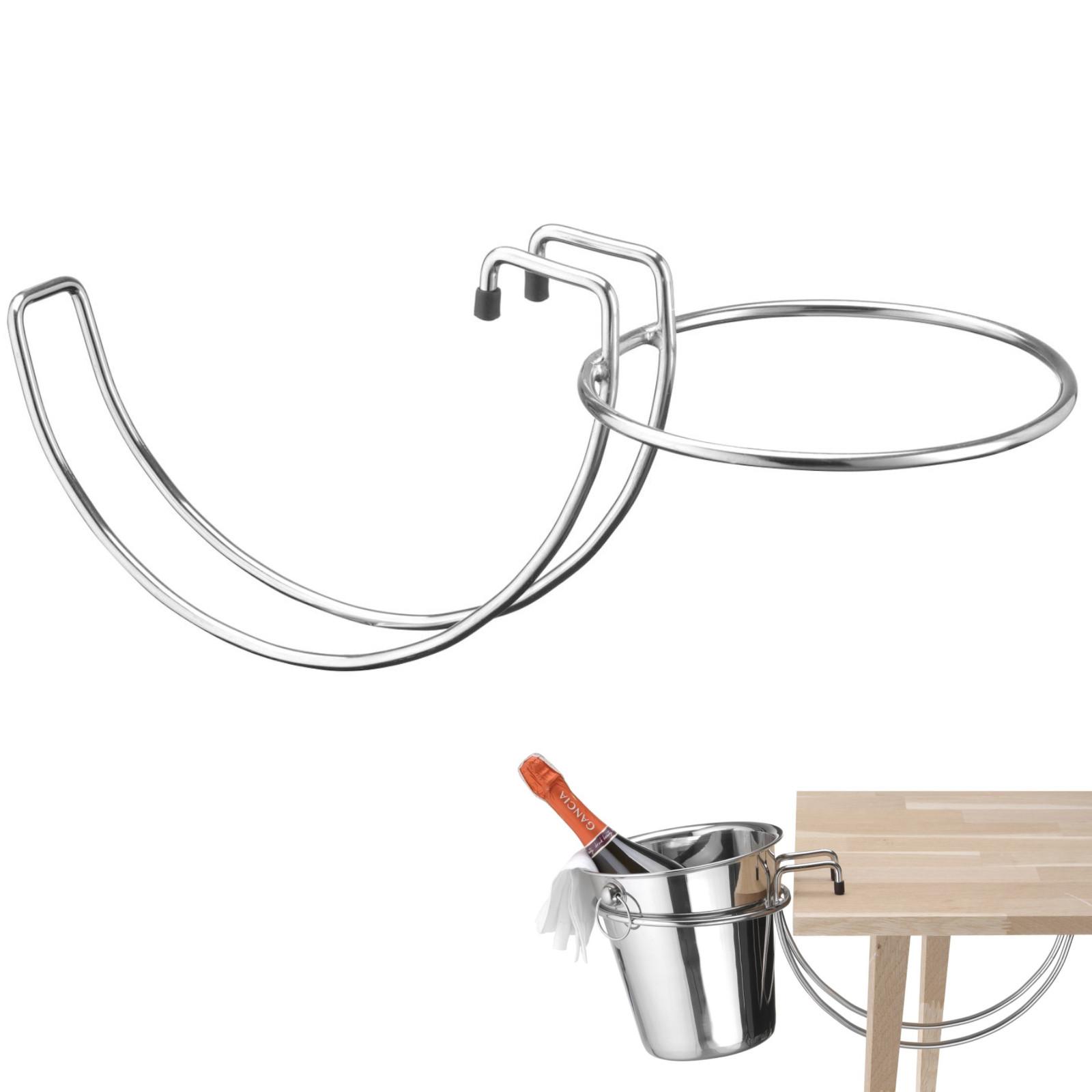 Eimerhalter für Champagner, zur Arbeitsplatte montiert, STAHL sr. 194x193 mm