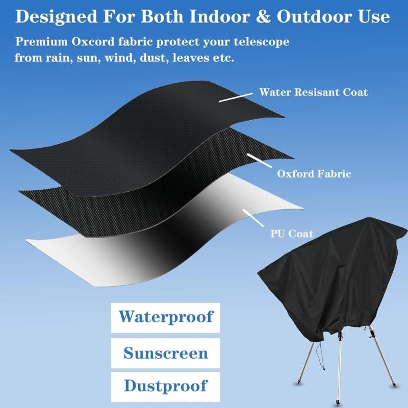 Telescope Cover Waterproof Outdoor Telescope Dust Cover with Adjustable Drawstring Astronomical Accessories for Indoor