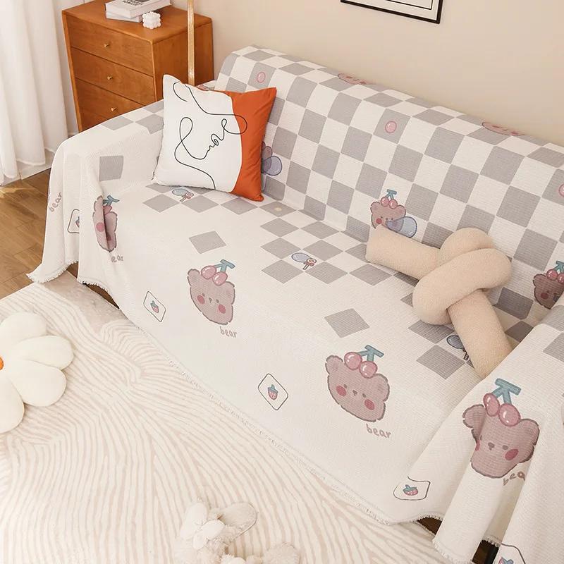 Nordic Sofa Towel All-purpose Modern and Simple Sofa Cover Cloth Double-sided Sofa Cover Blanket Anti-cat Scratching Couch Cover