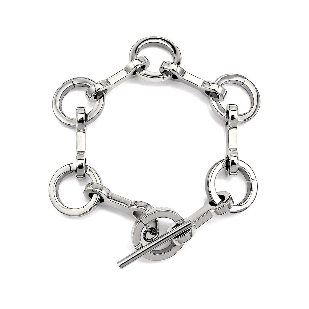 Simple Trendy Versatile Stainless Steel OT Clasp Bracelet Necklace Circular No Fading Color for Parties Anniversaries Engagement