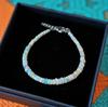 Bracciale in Argento Placcato Oro Opale Etiopico: Gioielli fatti a mano in Argento Sterling con Perline
