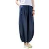 Spring Summer Artistic Loose Sand-Washed Linen Casual Pants for Women - Slimming, Lightweight Meditation Lantern Style