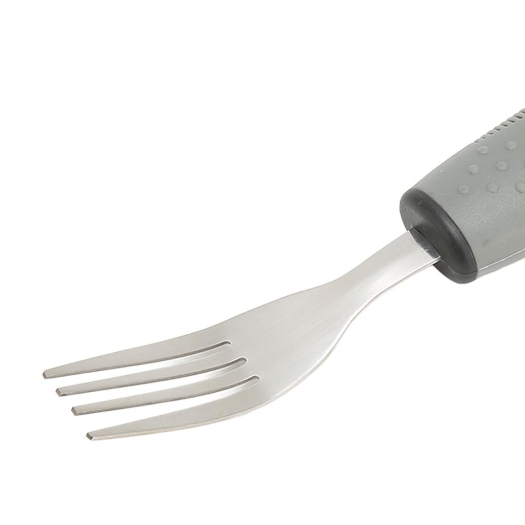 4pcs Stainless Steel Utensils Fork Spoons Set Wide Rubber Handle Tableware Set for Household