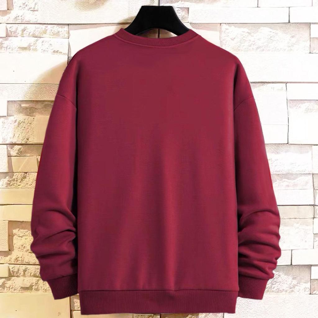 Men's Plus Size 2025 Trendy Autumn/Winter Round Neck Thick Velvet Long Sleeve Casual Loose Pullover Hoodie
