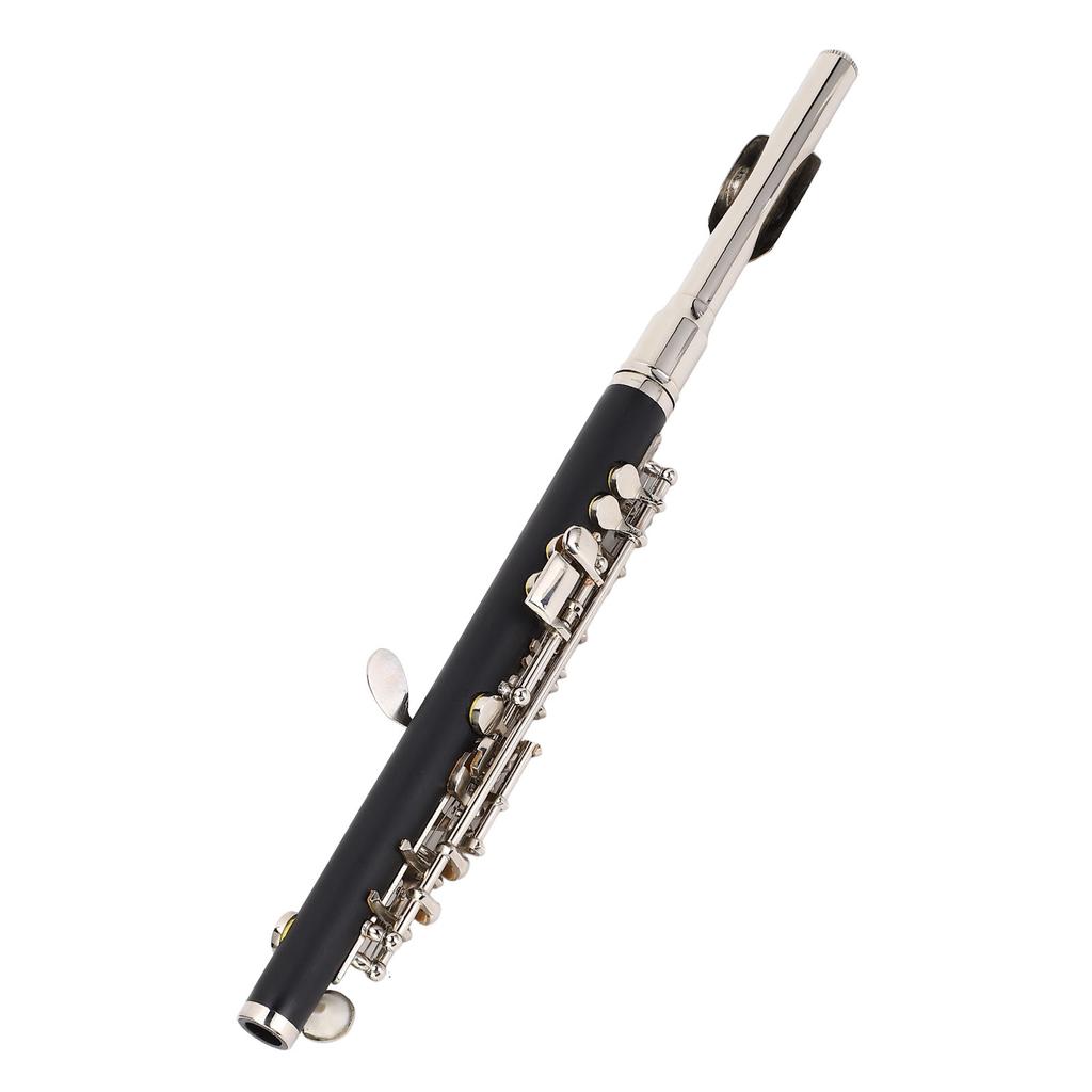 C Piccolo Flute Instrument Key C Student School Band Orchestra for Beginners with Cleaning Kit Carrying Case Tuning Rod