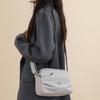 Women's Shoulder Bag Pleated Multi-compartment Crossbody Bag Water-repellent Nylon Small Square Bag