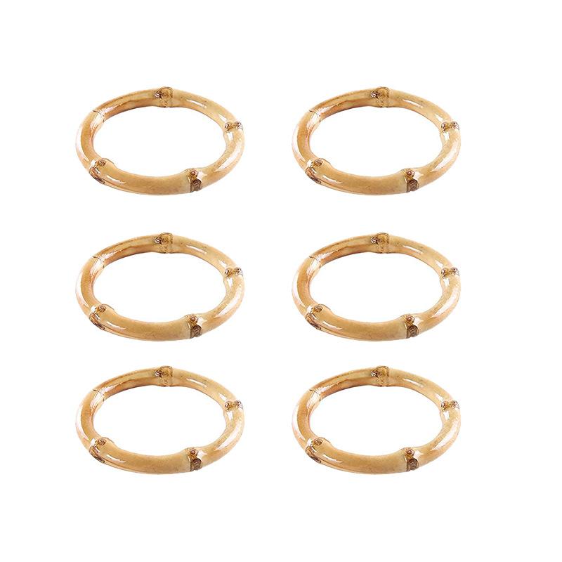 

Бамбуковое кольцо, кольцо для салфетки, новый стиль, пряжка для салфетки своими руками, деревянное, кольцо для салфетки ручной работы, сервировка стола в отеле Pack of 1