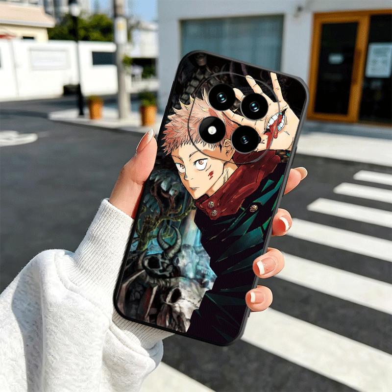 Anime Itadori Yuji JUJUSU Soft Phone Case for Xiaomi Redmi Note 12 13 14 15 Pro Plus 11 12S 11S 11T 10 4G Black Cover Back Shell