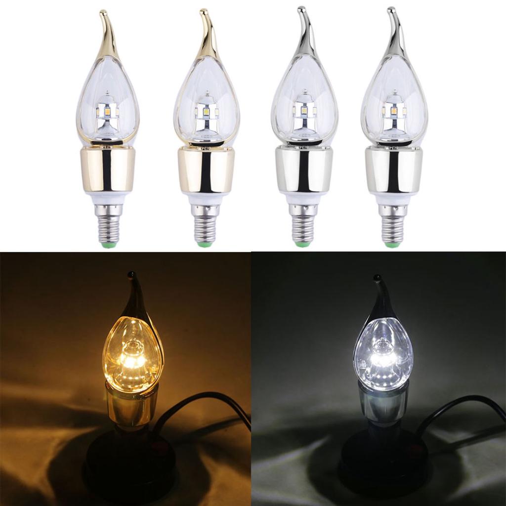 Buy 1pc 90V260V E14 3W White/Warm White LED Energy Saving Candle Bulb
