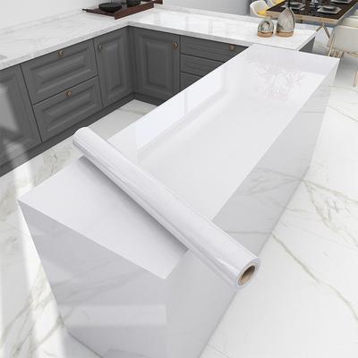 Tapet Vinil Autocolant Alb Hârtie de Contact pentru Dormitor Living Decorare Mobilier Sclipici Impermeabil Autocolant DIY