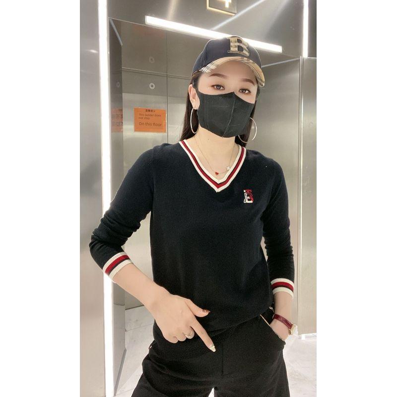 

Футболка с V-образным вырезом, с длинным рукавом, облегающий топ, свитер, пуловер Black XL