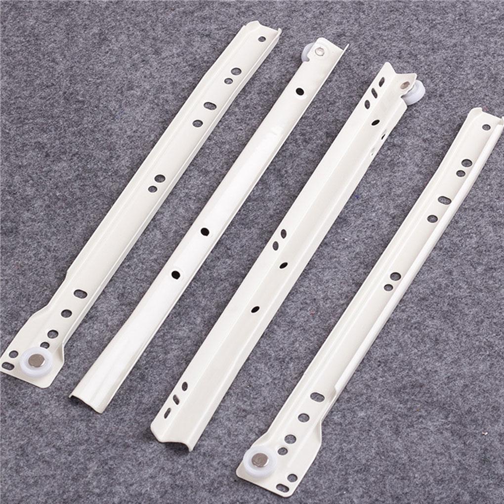 1 Pair Drawer Slide Portable Removable Smooth Anti-corrosive Nylon Roller Replacement Wardrobe Track Rail Slides