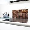 2x GLASS PROTECTIVE PLATE FOR STOVE 40x52 WOOD