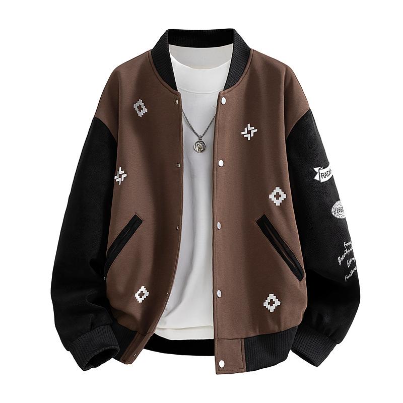 Men Women Letter Graphic College Style Coat Y2k Streetwear Varsity Jacket Long Sleeve Spring Autumn Baseball Jacket