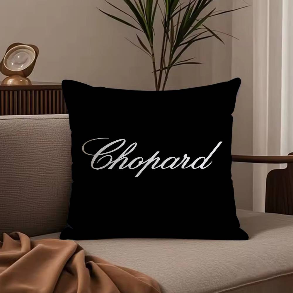 Brand C-Chopard Jewelry Pillow Case Anti-dustmite Pillowcase Invisible zipper silky short plush Sofa cushion cover