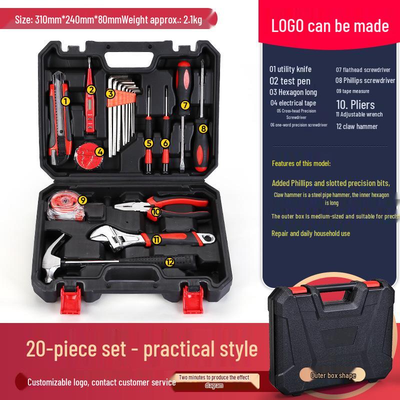 Deluxe Sada domácího nářadí: Elektrikářské a automobilové nezbytnosti