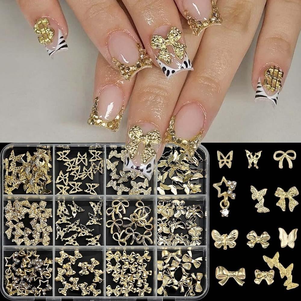 Manicure Accessories 3D Fingernail Rhinestones Glass Crystal Cherry Nail Glitter Jewelry Star Bow DIY Nail Art Decorations Shop