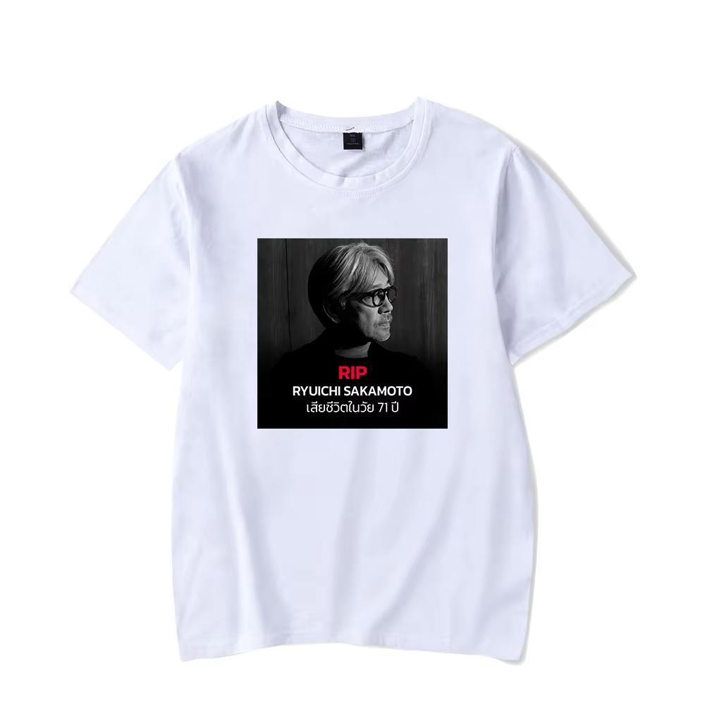 

Men s Women T Shirt 2023 Rest in Peace Clothe Ryuichi Sakamoto Short Sleeve Tees NEO GEO RYUICHI SAKAMOTO Oversized Summer Tops 4XL