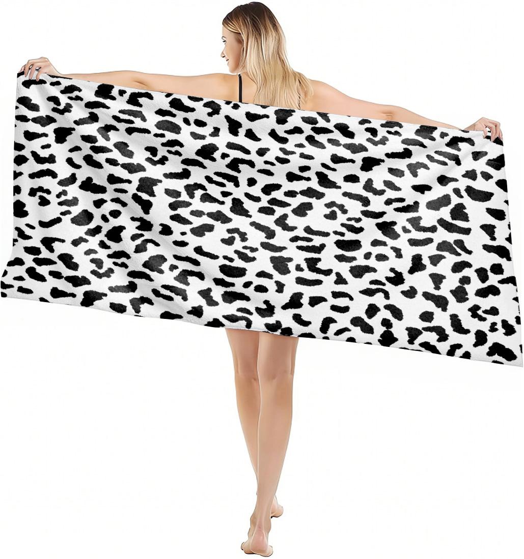 

1PC Towel Cow marking arts pattern for family or friends Gifts Quick-Dry Beach Towel For Yoga Tourism Beach GYM Camping Swimming W40*H60(CM)