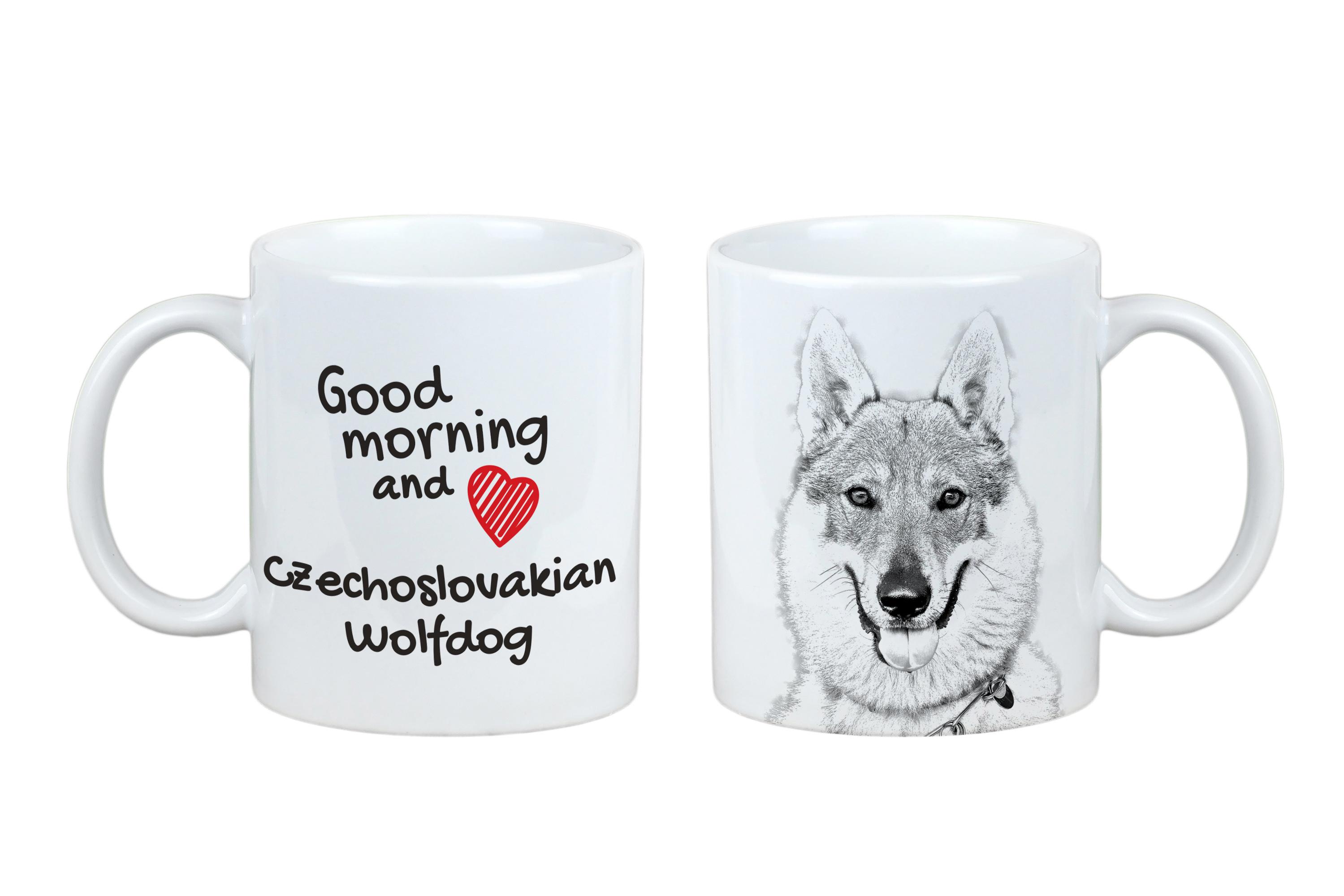 

Czechoslovakian Wolfdog, Czechoslovak Vlcak - cup with a dog, personalized cup with a print, a classic gift for everyone from the Art-Dog brand білий