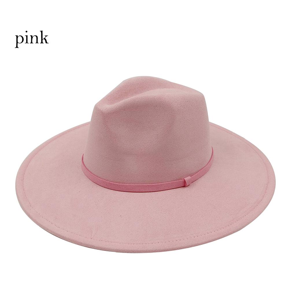 Fedora Women's Suede Wide Brim Hat Western Wide Brim Rancher Hat Pure Suede Jazz Hat Horse Riding Party Gift Hat Wide Brim Hat