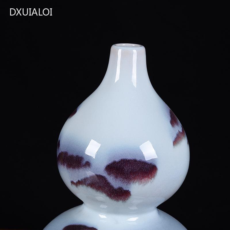 Jingdezhen Ceramic Vase Ceramic Crafts Home decor accessories Antique Jun Porcelain Gourd Bottle Kiln changing landscape vase
