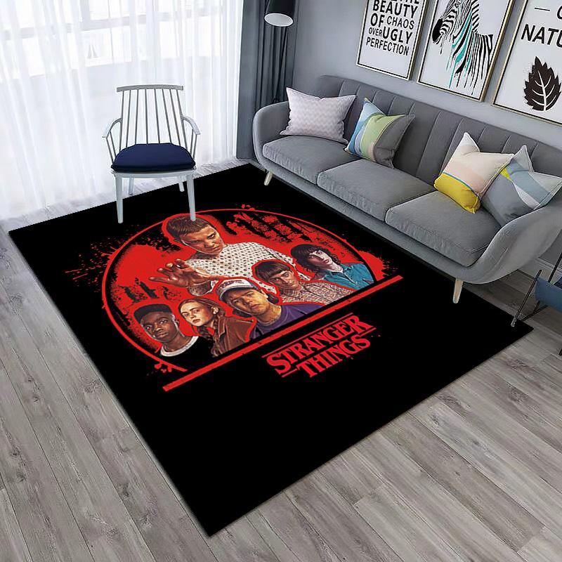 Halloween Horror Horror Theme Stranger Things Carpet Home Living Room Decoration Table and Chairs Anti Slip Door Mat Outdoor Picnic Mat Carpet A7