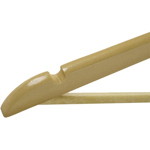 YAMLGHT Wooden Hangers, Natural Wood Grain Maple Wood for Suits, Shirts, Jackets, and Coats, Slim Design with Non-Slip Grooves, Anti-Deformation Trous