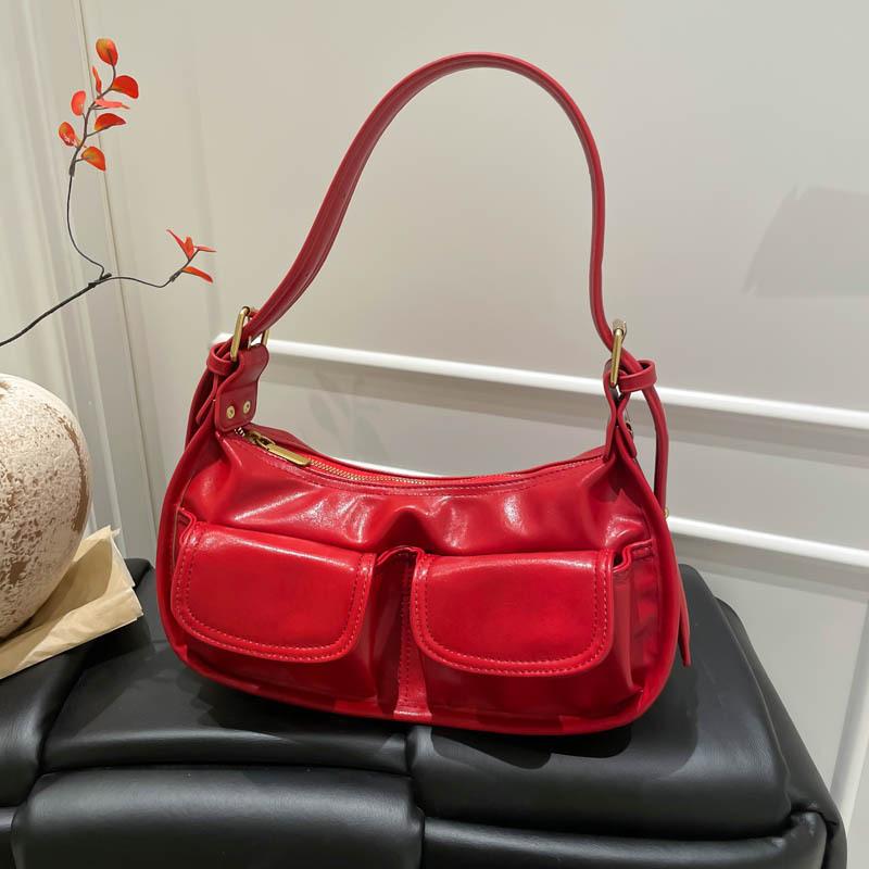 Personalized simple fashion casual baguette bag niche design new armpit bag 2025 autumn and winter women's shoulder bag