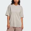 Adidas Originals Washed Oversized Tee 90s Hip Hop Style Women Tops Silver-Pebble JI5730