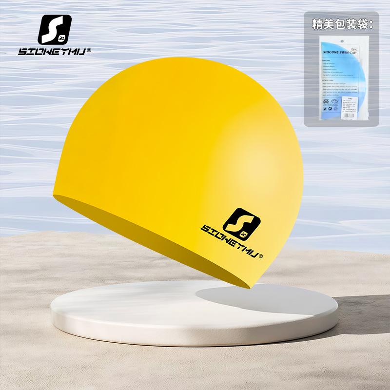 Adult Silicone Swim Caps Men And Women Solid Color High Quality Swimming Cap For Women Swimming Pool Accessories