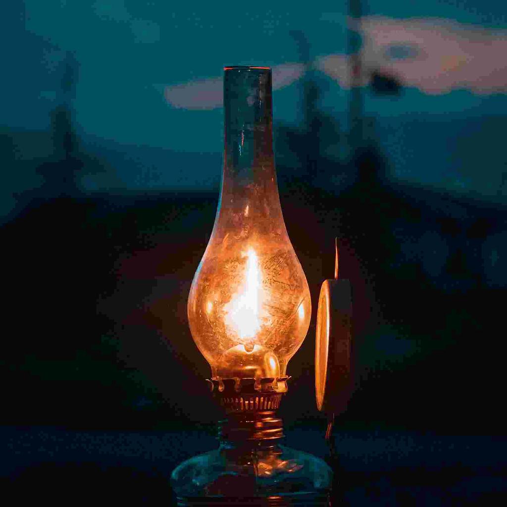 38 Furos 5cm de Comprimento Vidro para Lâmpada a Querosene Chaminé de Vidro Substituição Tampa à Prova de Vento para Lâmpada a Óleo Iluminação Estilo Retrô Acessório Ferragens