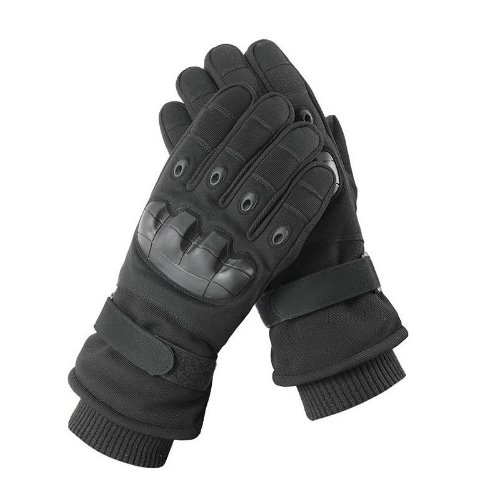 

Tactical Warm Gloves Winter Outdoor Riding Motorcycle Locomotive Riding Men s Fleece Protective Cold Gloves XXL чорний