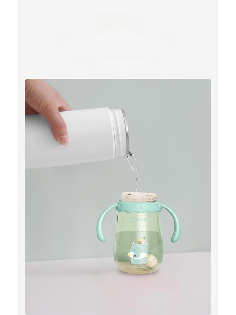 Compact Electric Travel Kettle - Portable Heated Water Cup and Insulated Health Pot