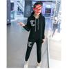 Thickened Velvet Casual Sports Suit Women's Long-sleeved Sweatshirt Student Large Size Two-piece Set