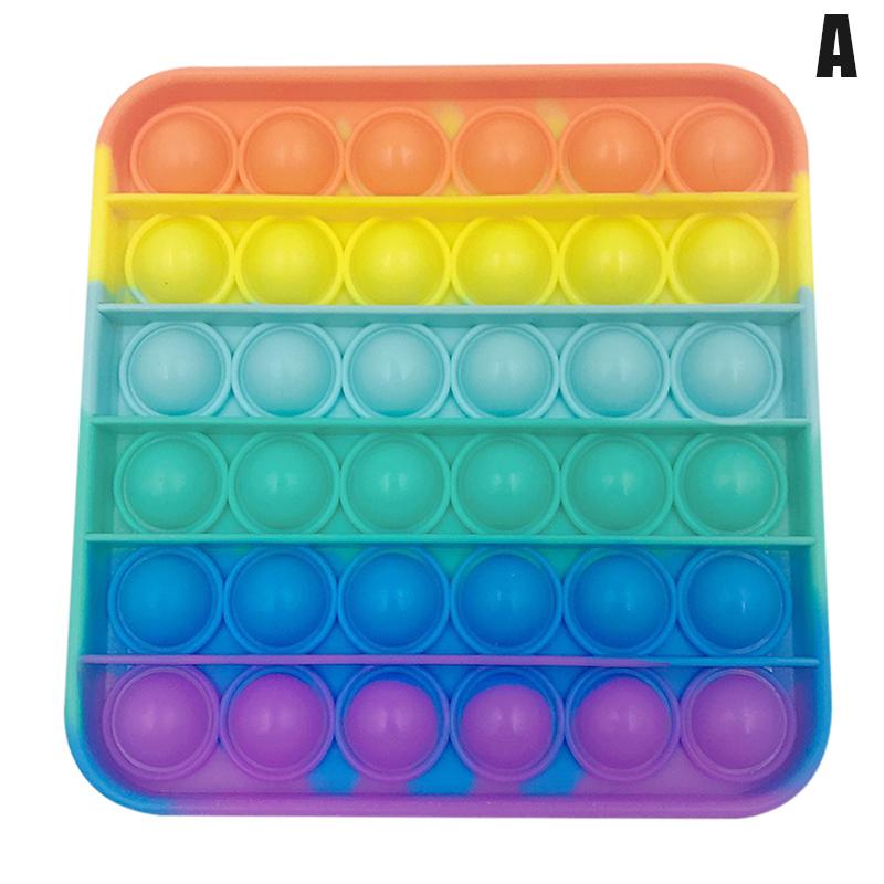 Rainbow Fidget Reliver Stress Toys Push Bubble Antistress Toys Adult Children Simple Dimple Toy To Relieve Autism Kids Game Gift