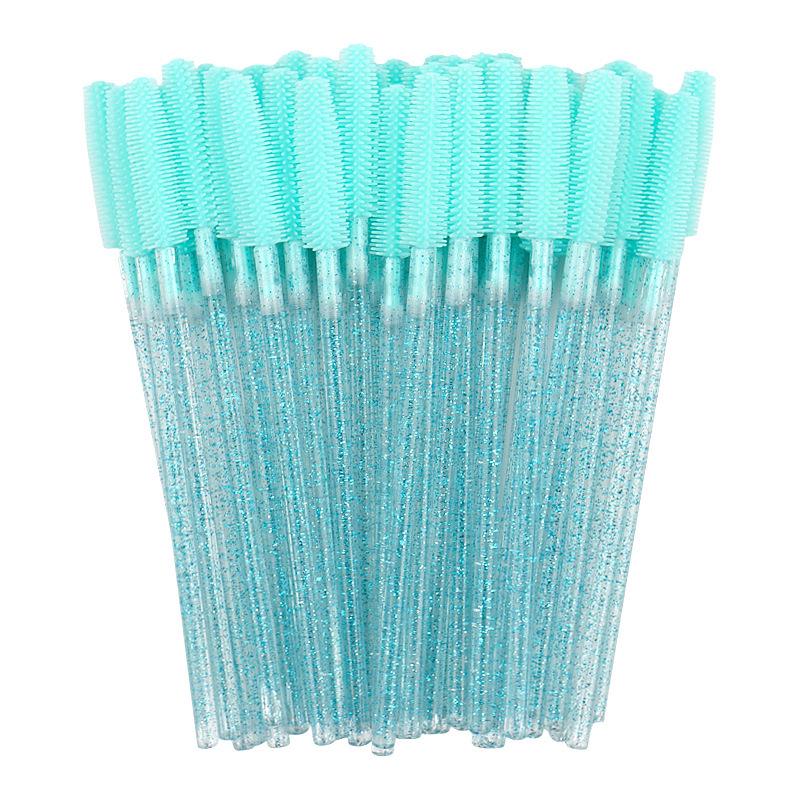 50er-Pack Kristall-Silikon Wimpern- & Augenbrauenbürste - Bunter Make-up-Kamm