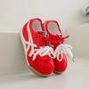 Pink heightened platform German training shoes women's 2025 new pair of shoelaces soft sole sports and leisure shoes fashion Forrest Gump shoes