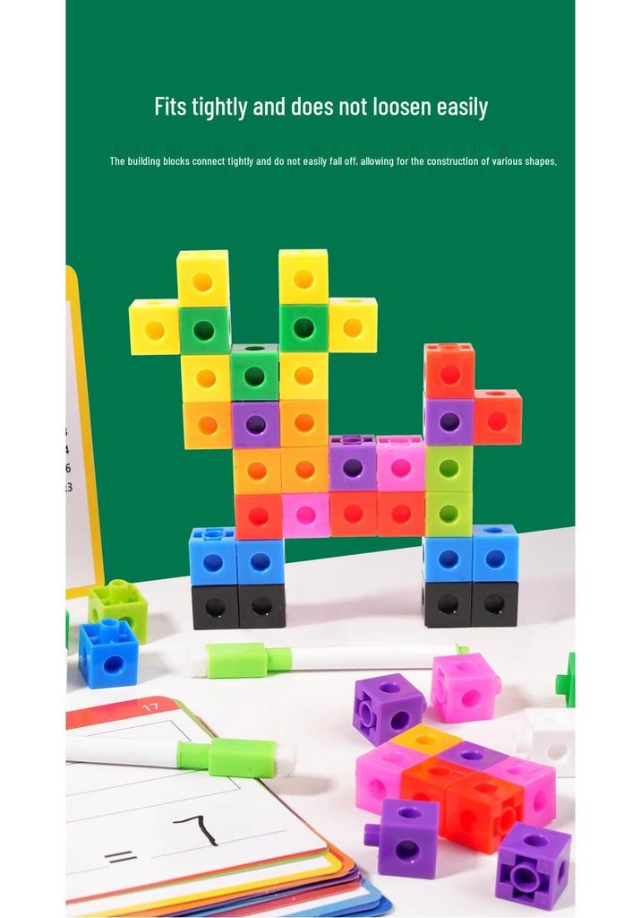 Children's Magic Cube Building Blocks - Educational Math Puzzle for Cognitive Development and Early Learning