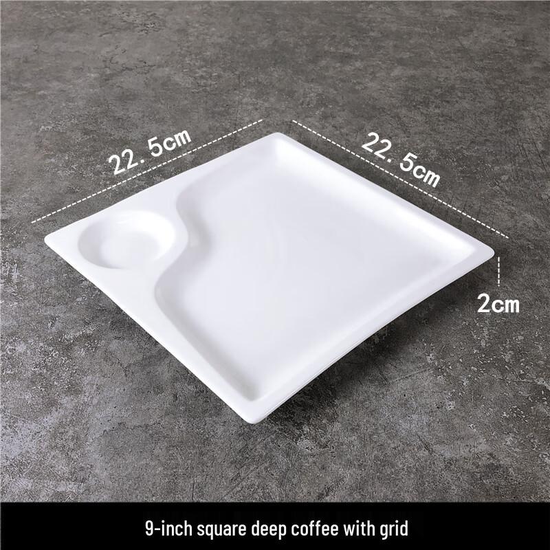 

White Ceramic Dumpling Plate with Sauce Dish