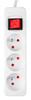 Extension cord 1.5m, 3x1.5mm2, 3G, white, ON/OFF