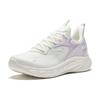Anta Mianbomb 2 Cushioning Slip Resistant Abrasion Resistant Low Top Sprint Running Shoes Women's White Purple Sneakers 922345577-1