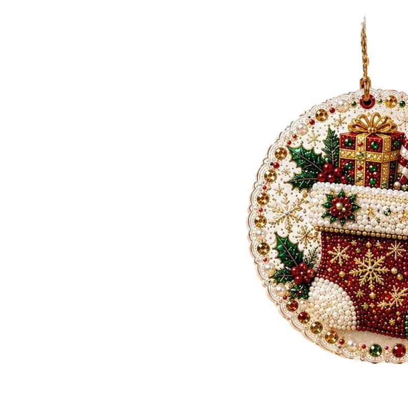 Cute Styling DIY Pearl Diamond Painting Kit DIY Christmas Wooden Outfit