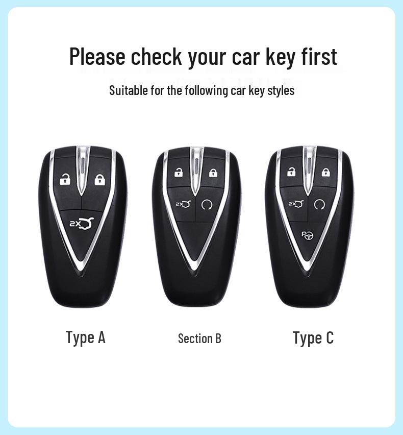 Changan Key Cover for Yidong, CS75, CS35, CS55 PLUS, Oshan X5/X7, UNI-T/K, Ruicheng – Textured Blue Finish.