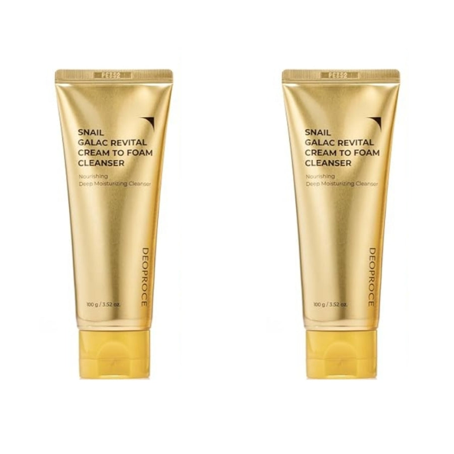 Deoproce Snail Galac Revital Cream To Foam Cleanser 100g*1Pc/2Pcs/3Pcs
