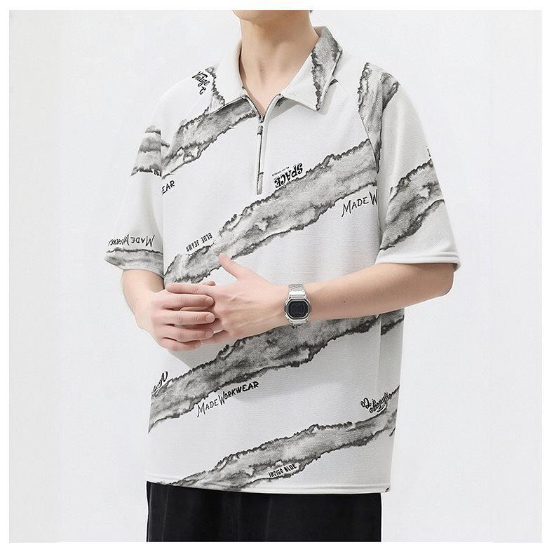 Men's Ice Silk Quick-Dry Polo T-Shirt - Summer 2026 Collection