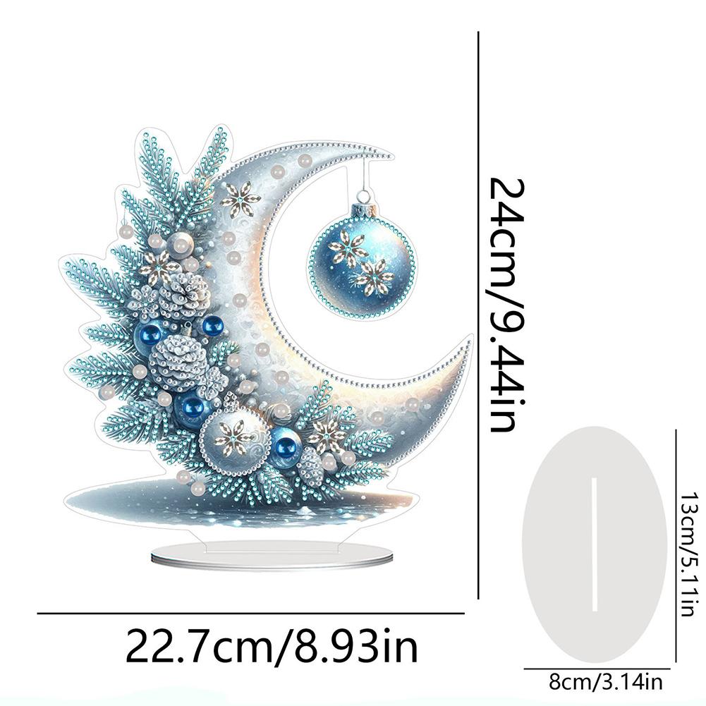 Acrylic Special Shaped Christmas Theme Table Top Diamond Painting Ornament Kits Diamond Painting Desktop Decorations for Adults