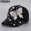 Butterfly Rhinestone Baseball Cap Women's Sunshade Duck Tongue Hat Women's Baseball Cap