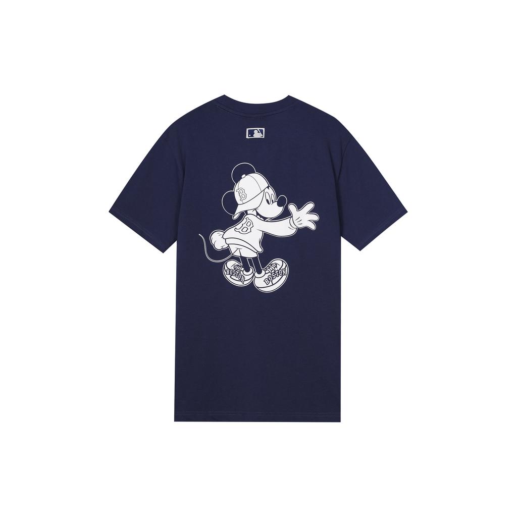 New MLB X Disney T Shirt Unisex Navy Blue 31TSK1031-43N
